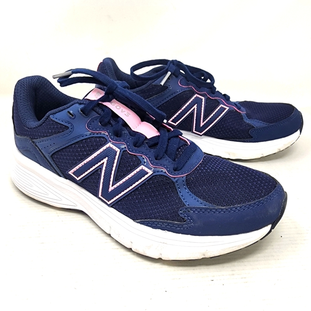 New Balance 460v3 Navy Pink Womens Sneakers Memory Sole Comfort Walking Shoes